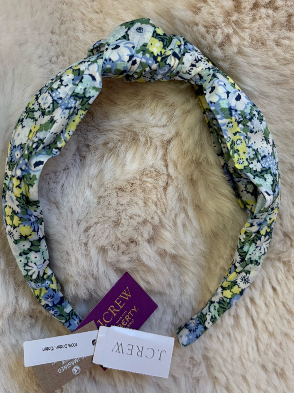 J. Crew Liberty Print Knot Headband NWT